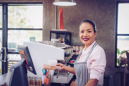 barista smiling