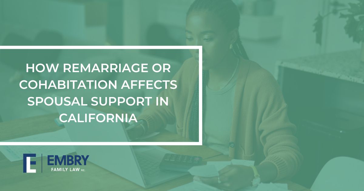 How Remarriage or Cohabitation Affects Spousal Support in California